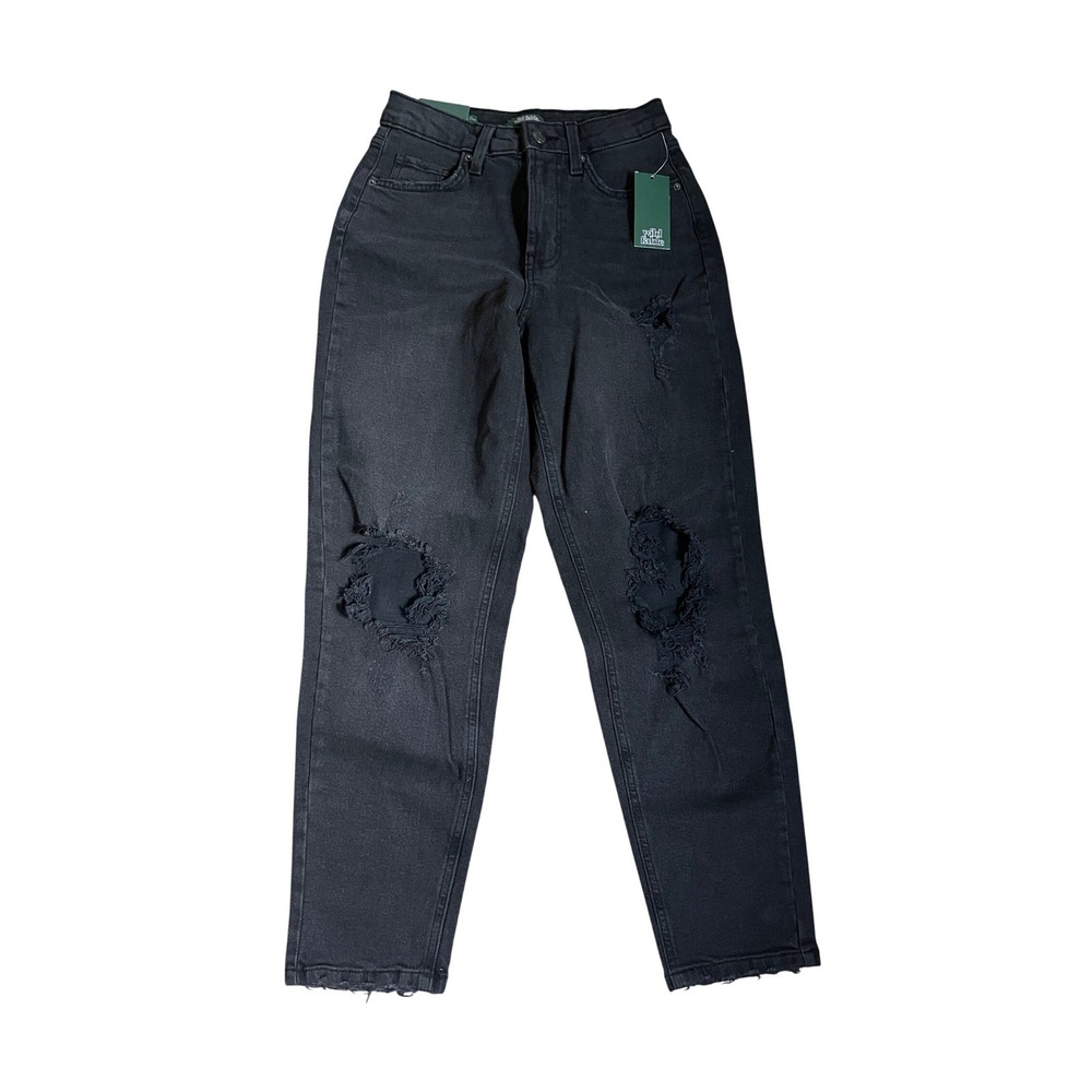 Tapered High Rise Jeans Womens 0 Wild Fable Distressed Everyday Casual Pants NWT